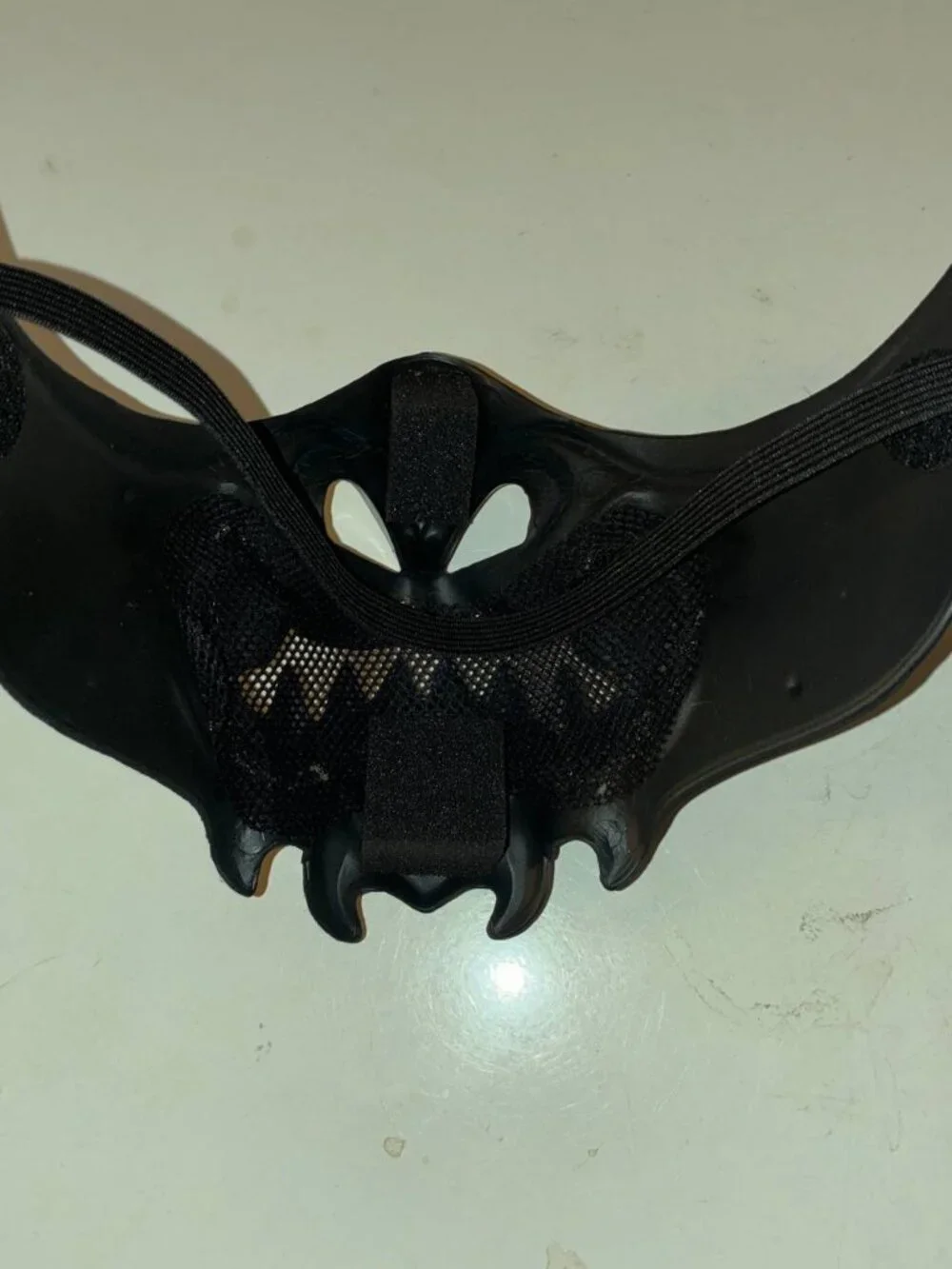 Bundle of 2 Japanese Oni Demon Half Face Mask with Horns Halloween Cosplay - New